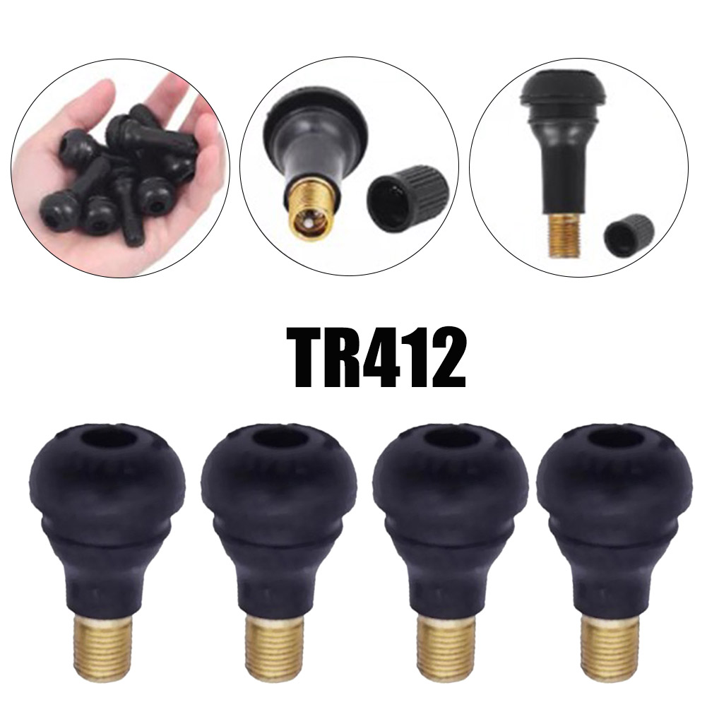 Tubeless Valve Core - 4 szt. Uniwersalny TR412 zatrzaskowy gumowy