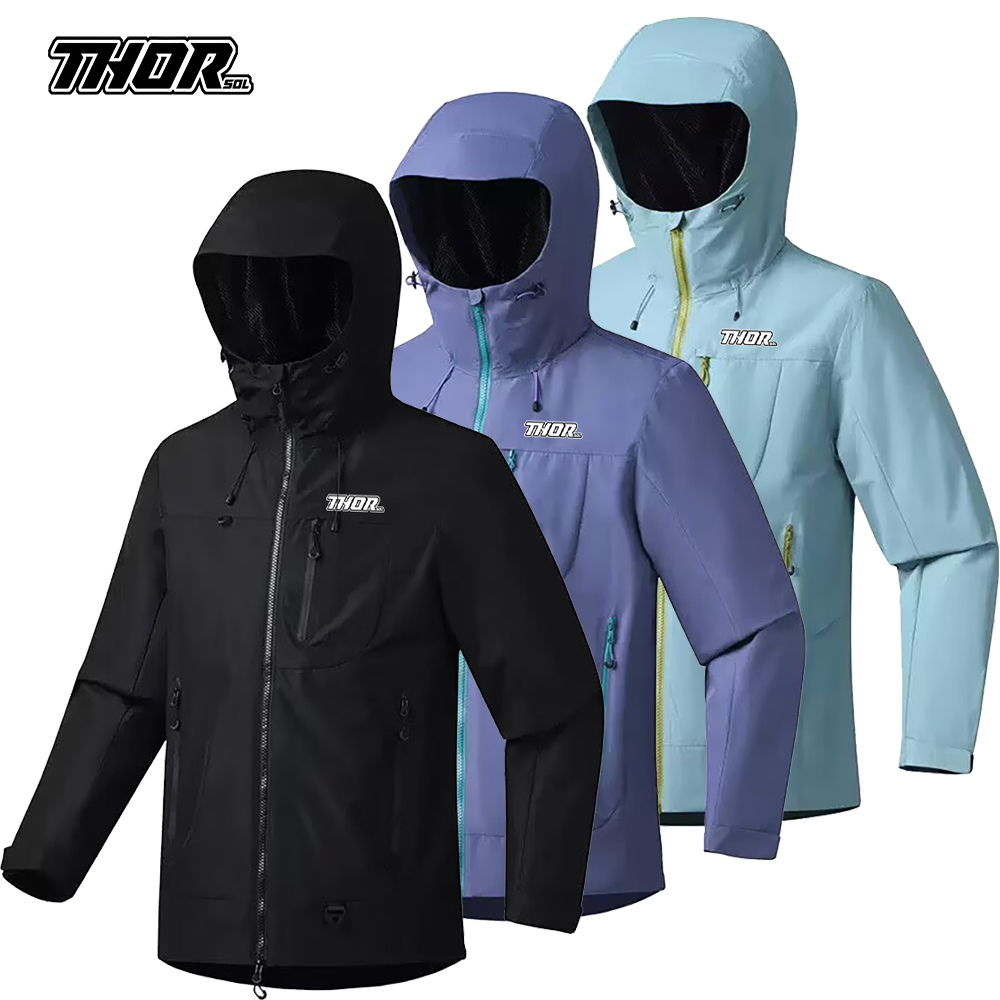 Mountain Biking Rain Jacket - THORSOL Męska kurtka rowerowa przeciwdeszczowa, wiatrówka
