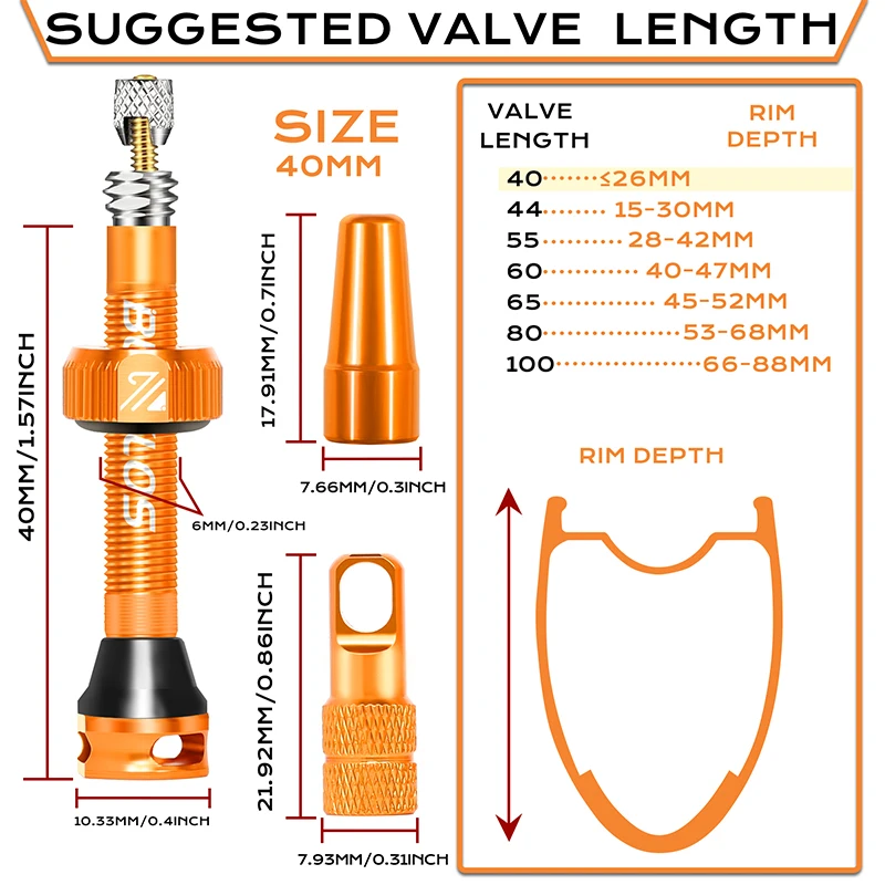 BUCKLOS rowerowy zawór Presta  – Tubeless Valve Core recenzja i cena